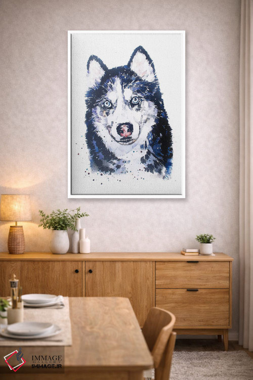 تابلو دکوراتیو هاسکی سیبری اثر ادز واترکالرز - D4W