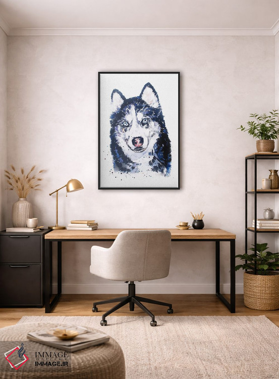 تابلو دکوراتیو هاسکی سیبری اثر ادز واترکالرز - D5B