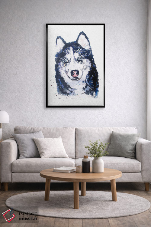 تابلو دکوراتیو هاسکی سیبری اثر ادز واترکالرز - D6B