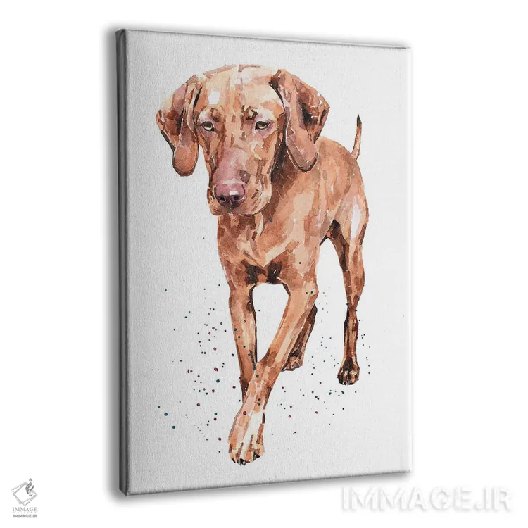 تابلو دکوراتیو ویزسلا با بهترین پای جلو اثر ادز واترکالرز - نمای پرسپکتیو محصول