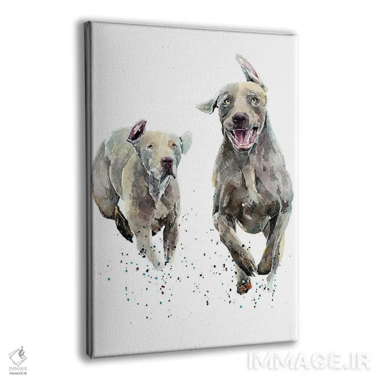 تابلو دکوراتیو وایمارانرهای دونده اثر ادز واترکالرز - نمای پرسپکتیو محصول