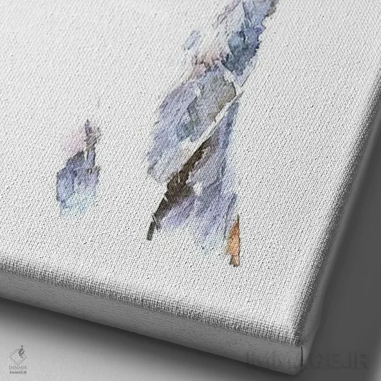 تابلو دکوراتیو ویپت اثر ادز واترکالرز - نمای نزدیک بافت بوم