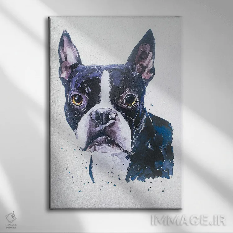 تابلو دکوراتیو بوستون تریر اثر ادز واترکالرز - نمای روبهرو روی دیوار