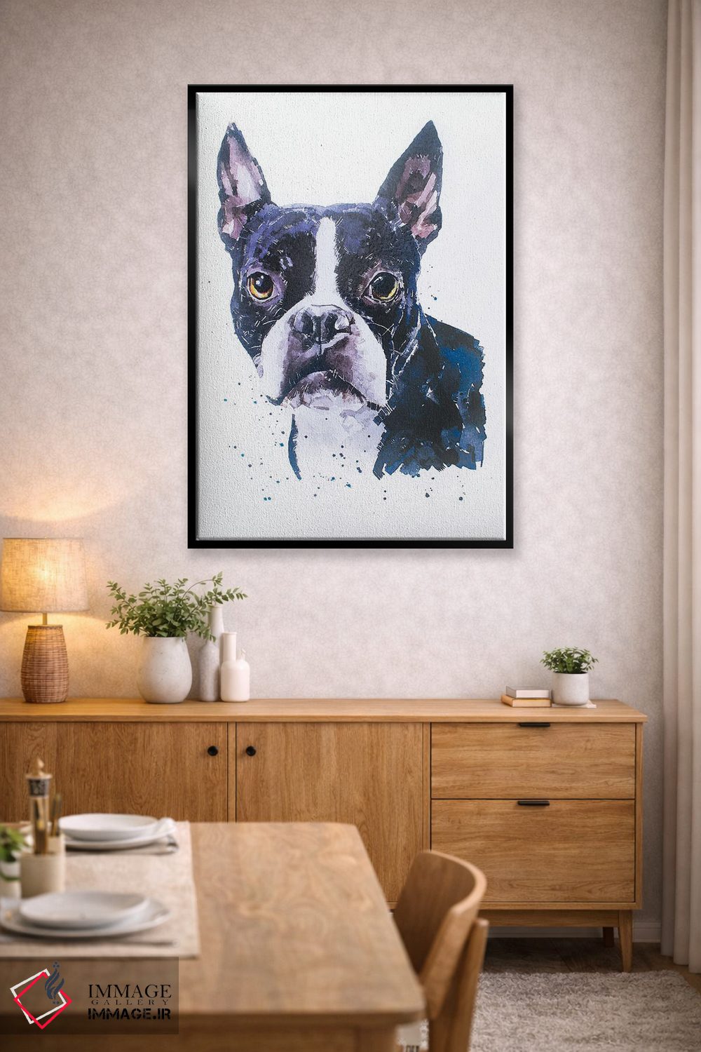 تابلو دکوراتیو بوستون تریر اثر ادز واترکالرز - D5B