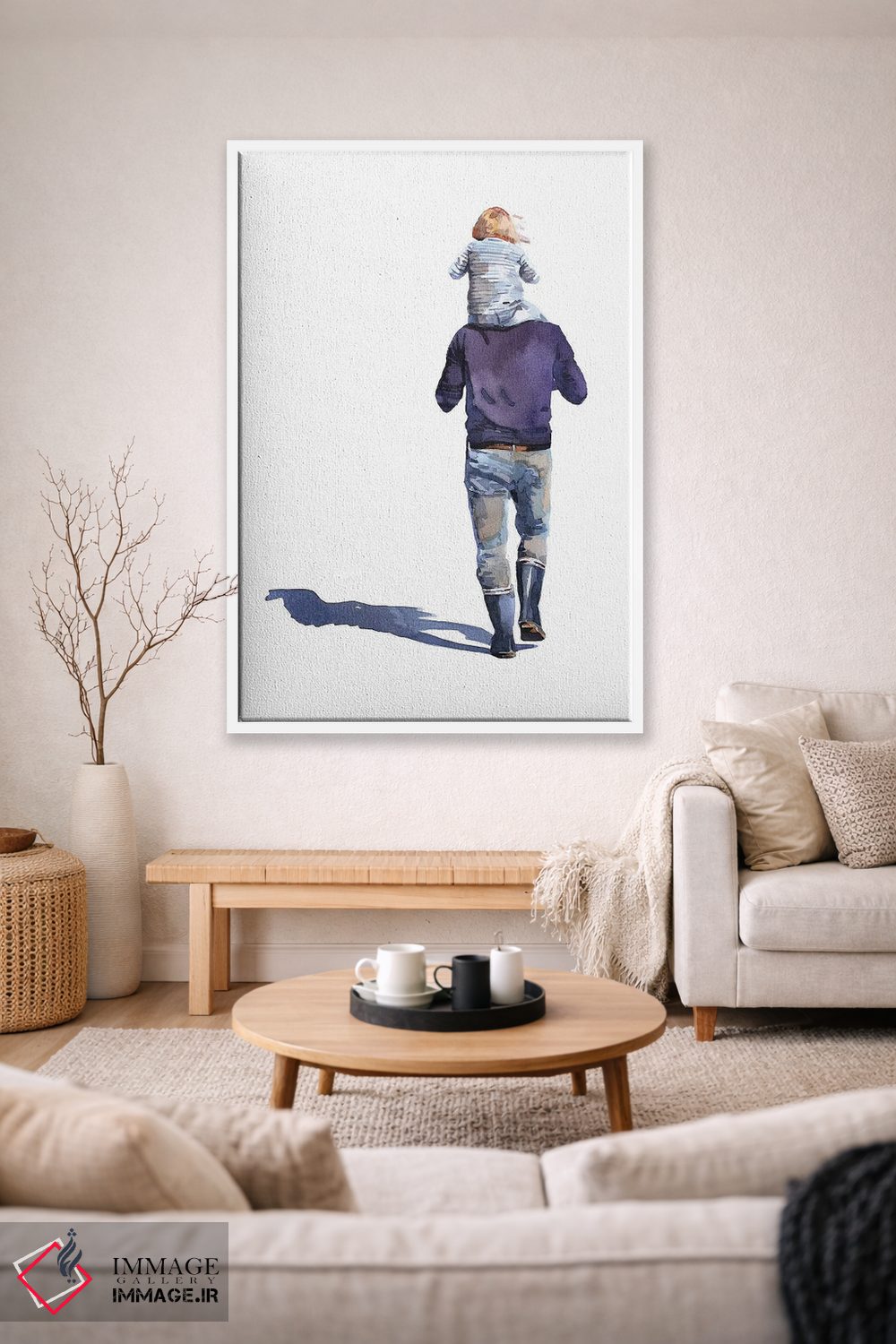 تابلو دکوراتیو پدری عزیز اثر ادز واترکالرز - D1W