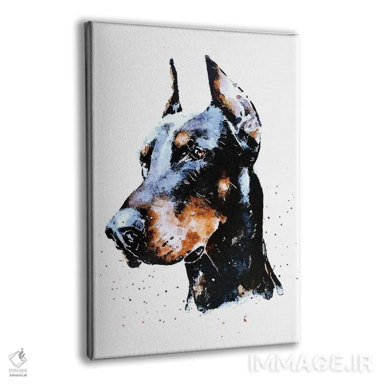 تابلو دکوراتیو دون دوبرمن اثر ادز واترکالرز - نمای پرسپکتیو محصول