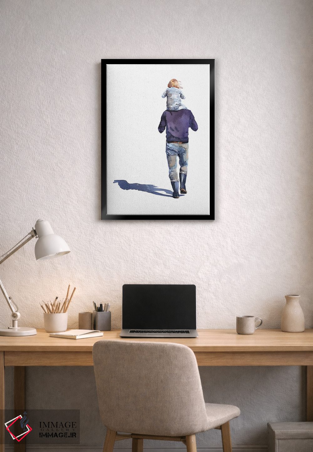 تابلو دکوراتیو پدری عزیز اثر ادز واترکالرز - D2B