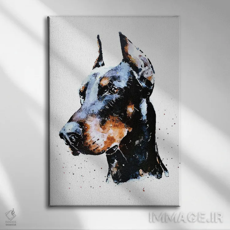 تابلو دکوراتیو دون دوبرمن اثر ادز واترکالرز - نمای روبهرو روی دیوار