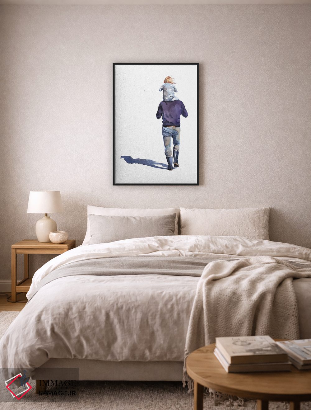 تابلو دکوراتیو پدری عزیز اثر ادز واترکالرز - D6B