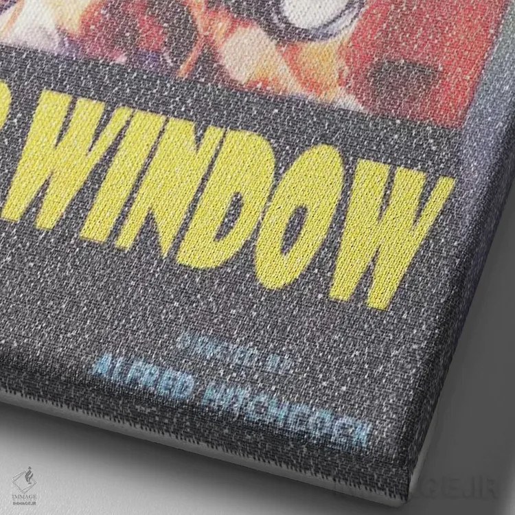 تابلو دکوراتیو پنجره عقب اثر گوسفند رباتی - نمای نزدیک بافت بوم