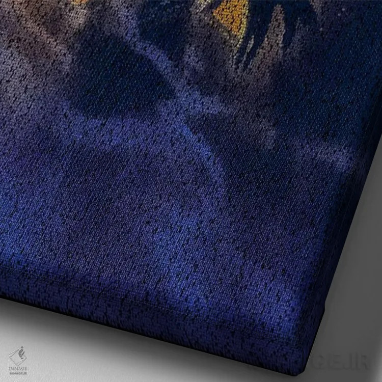 تابلو دکوراتیو بیگانه اثر گوسفند رباتی - نمای نزدیک بافت بوم