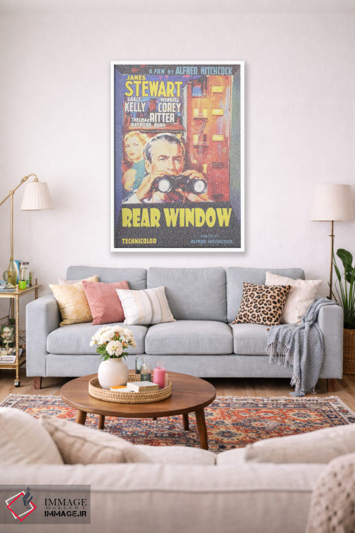 تابلو دکوراتیو پنجره عقب اثر گوسفند رباتی - D1W