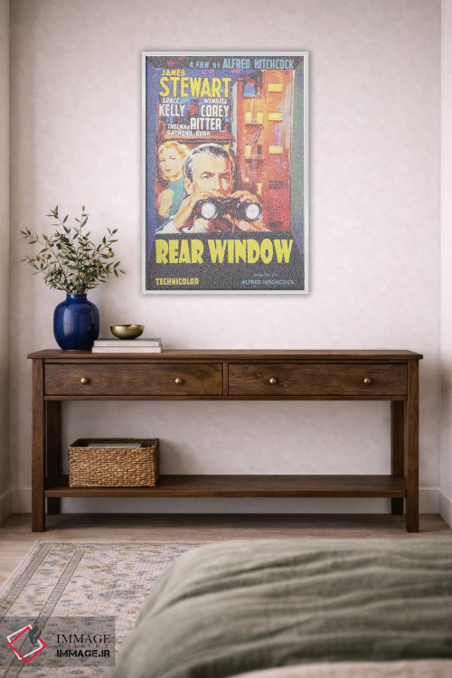 تابلو دکوراتیو پنجره عقب اثر گوسفند رباتی - D4W