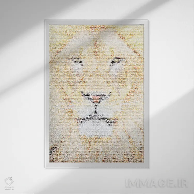 تابلو دکوراتیو پادشاه اثر گوسفند رباتی - نمای قابدار سفید