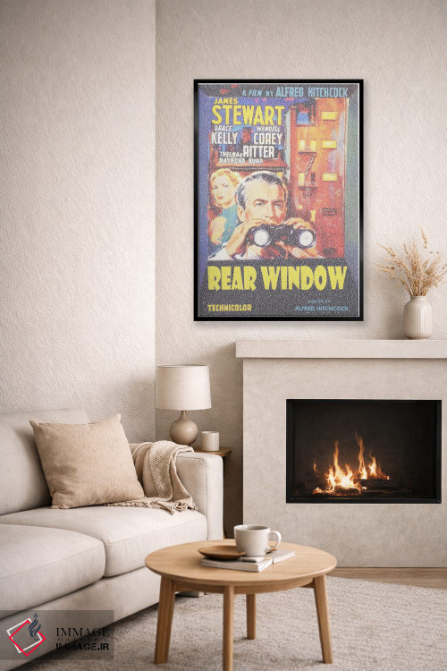 تابلو دکوراتیو پنجره عقب اثر گوسفند رباتی - D6B