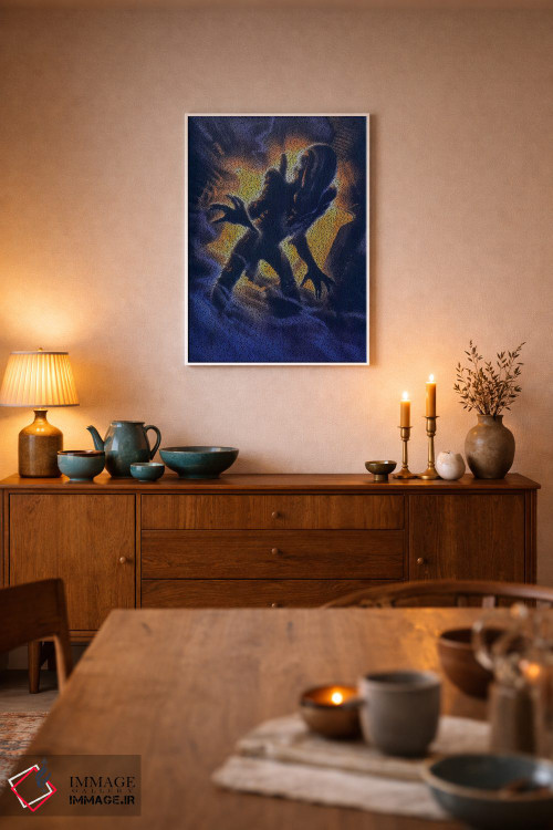 تابلو دکوراتیو بیگانه اثر گوسفند رباتی - D5W