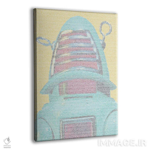 تابلو دکوراتیو روبات های جهانی راسوم اثر گوسفند رباتی - نمای پرسپکتیو محصول