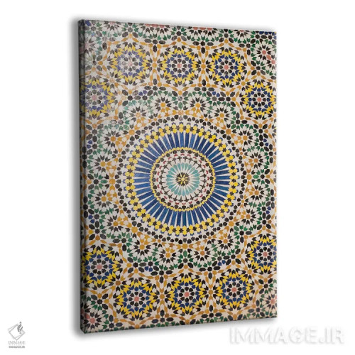 تابلو دکوراتیو زلیج، تلویت ، مراکش اثر امیلی ویلسون - نمای پرسپکتیو محصول