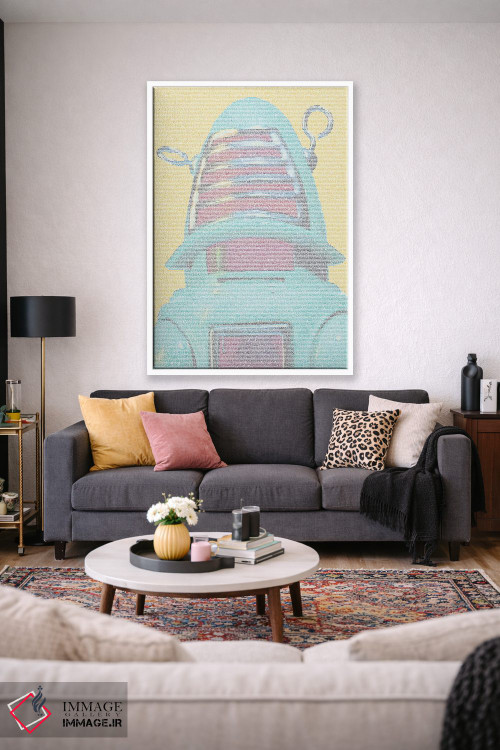 تابلو دکوراتیو روبات های جهانی راسوم اثر گوسفند رباتی - D1W