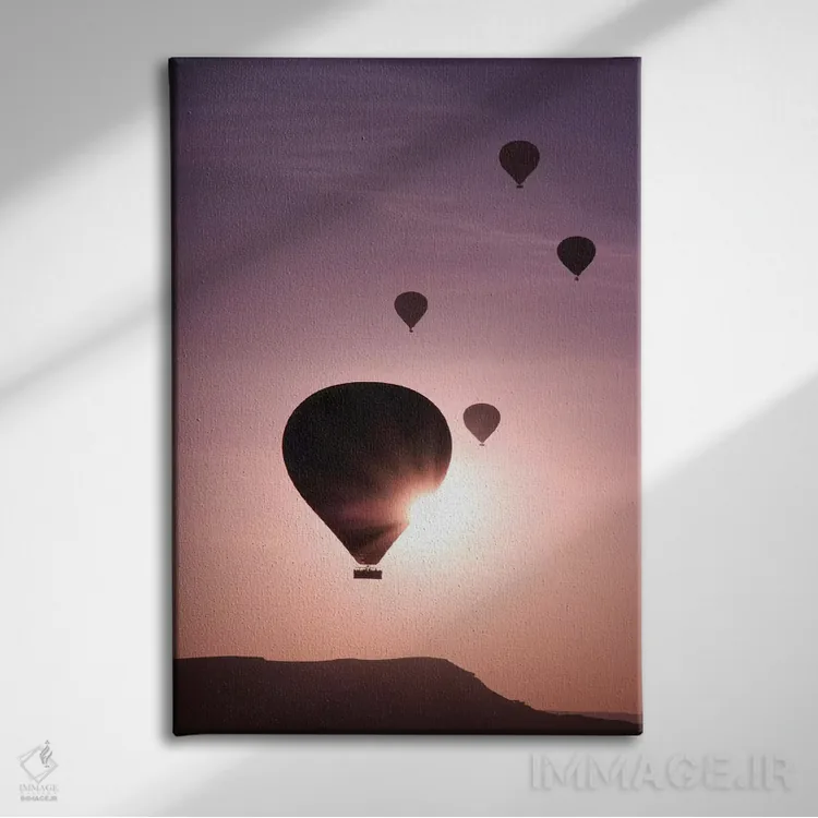 تابلو دکوراتیو ترکیه، آناتولی، کاپادوکیا، گورمه. بالن های هوای گرم در حال… اثر امیلی ویلسون - نمای روبهرو روی دیوار