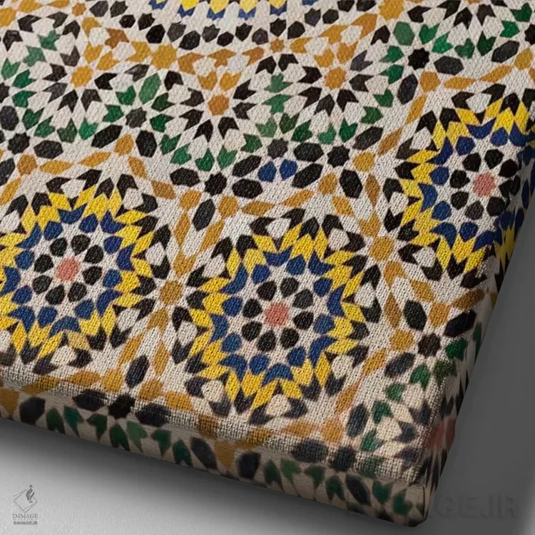 تابلو دکوراتیو زلیج، تلویت ، مراکش اثر امیلی ویلسون - نمای نزدیک بافت بوم