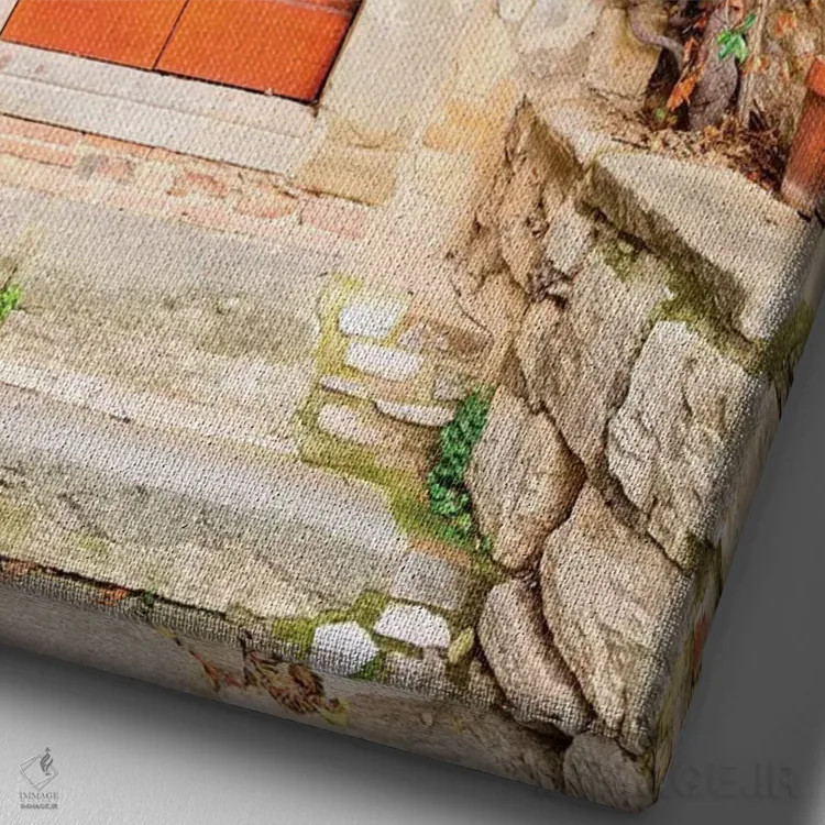 تابلو دکوراتیو ایتالیا، توسکانی، گروه در کیانتی. تاکستان های کیانتی. درب… اثر امیلی ویلسون - نمای نزدیک بافت بوم