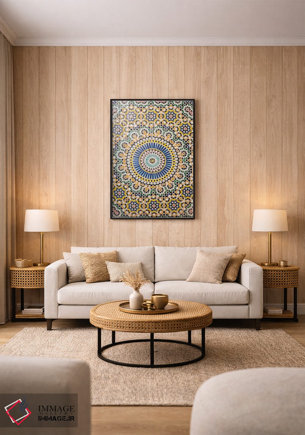 تابلو دکوراتیو زلیج، تلویت ، مراکش اثر امیلی ویلسون - D1B