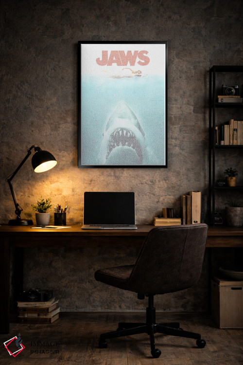 تابلو دکوراتیو آرواره ها اثر گوسفند رباتی - D6B