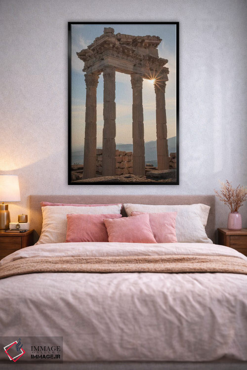تابلو دکوراتیو ترکیه، ازمیر، برگاما، پرگامون، آکروپولیس، معبد تراژان II اثر امیلی ویلسون - D1B