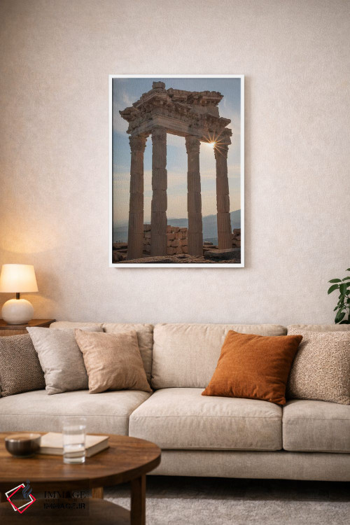 تابلو دکوراتیو ترکیه، ازمیر، برگاما، پرگامون، آکروپولیس، معبد تراژان II اثر امیلی ویلسون - D2W