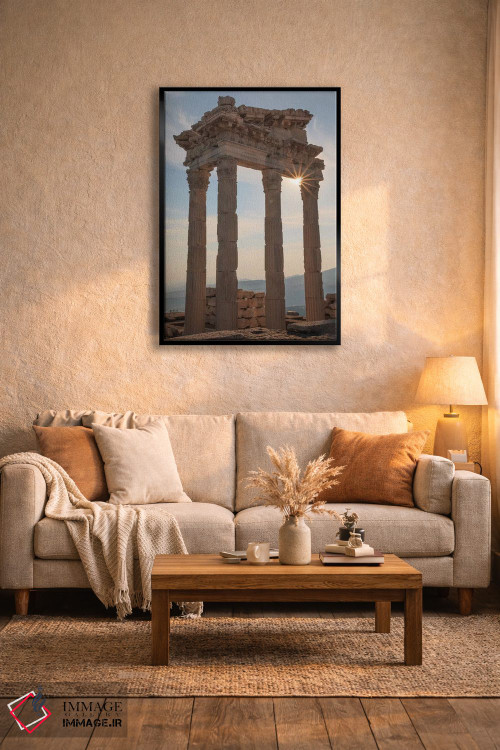 تابلو دکوراتیو ترکیه، ازمیر، برگاما، پرگامون، آکروپولیس، معبد تراژان II اثر امیلی ویلسون - D4B