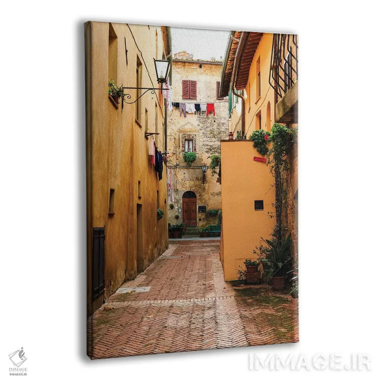 تابلو دکوراتیو ایتالیا، توسکانی، استان سینا، کیوسوره. شهر تپه ای. گذرگاه… اثر امیلی ویلسون - نمای پرسپکتیو محصول