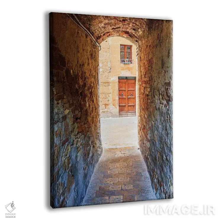 تابلو دکوراتیو ایتالیا، توسکانی، استان سینا، کیوسوره. شهر تپه ای. گذرگاه… اثر امیلی ویلسون - نمای پرسپکتیو محصول