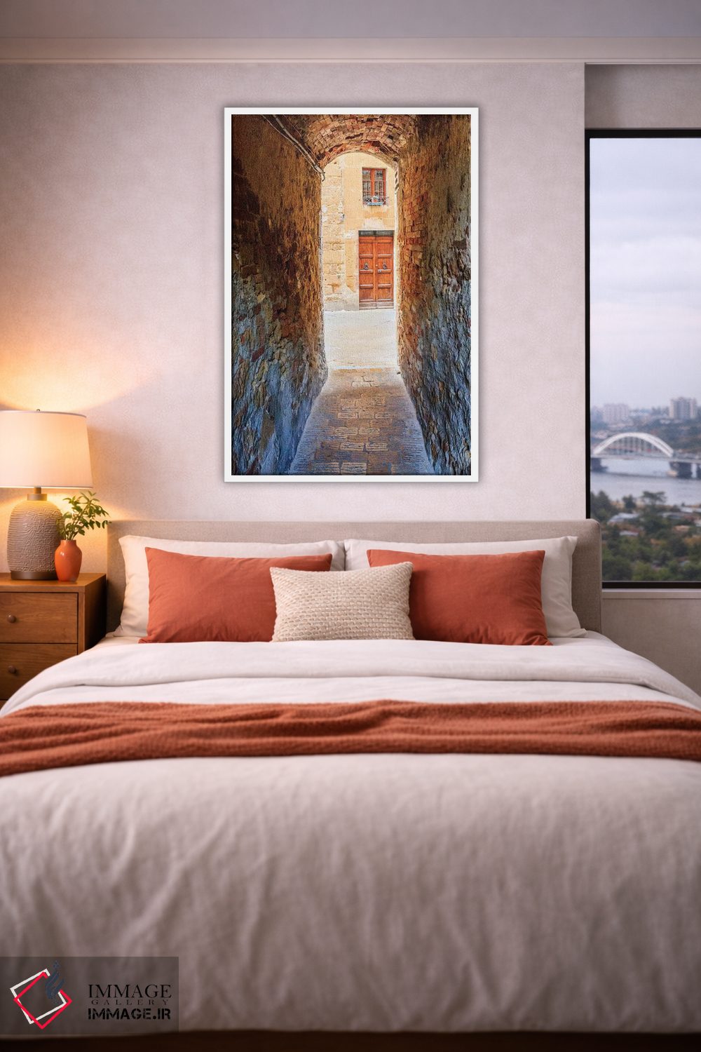 تابلو دکوراتیو ایتالیا، توسکانی، استان سینا، کیوسوره. شهر تپه ای. گذرگاه… اثر امیلی ویلسون - D3W