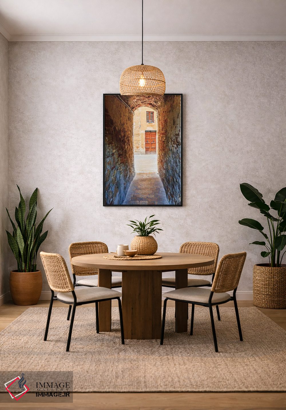 تابلو دکوراتیو ایتالیا، توسکانی، استان سینا، کیوسوره. شهر تپه ای. گذرگاه… اثر امیلی ویلسون - D5B