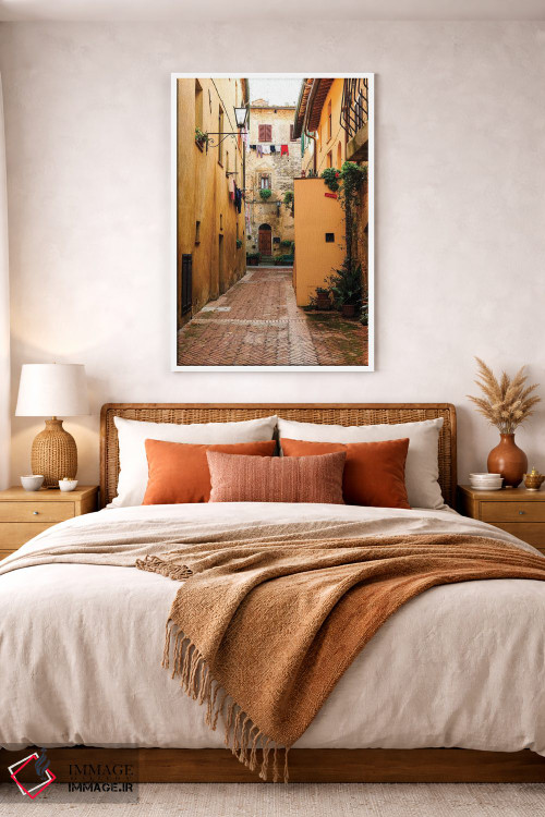 تابلو دکوراتیو ایتالیا، توسکانی، استان سینا، کیوسوره. شهر تپه ای. گذرگاه… اثر امیلی ویلسون - D4W