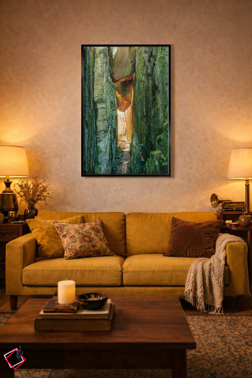 تابلو دکوراتیو سوئد، استان بوهوسلان. مسیری میان صخره های گوه ای نزدیک اود… اثر امیلی ویلسون - D4B