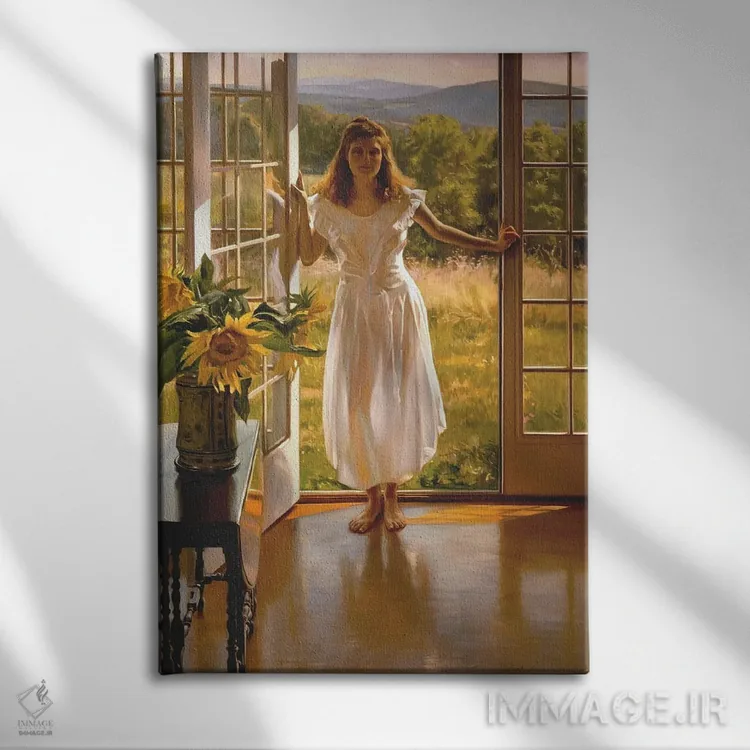 تابلو دکوراتیو صبحگاهان اوت اثر ایوان ویلسون - نمای روبهرو روی دیوار