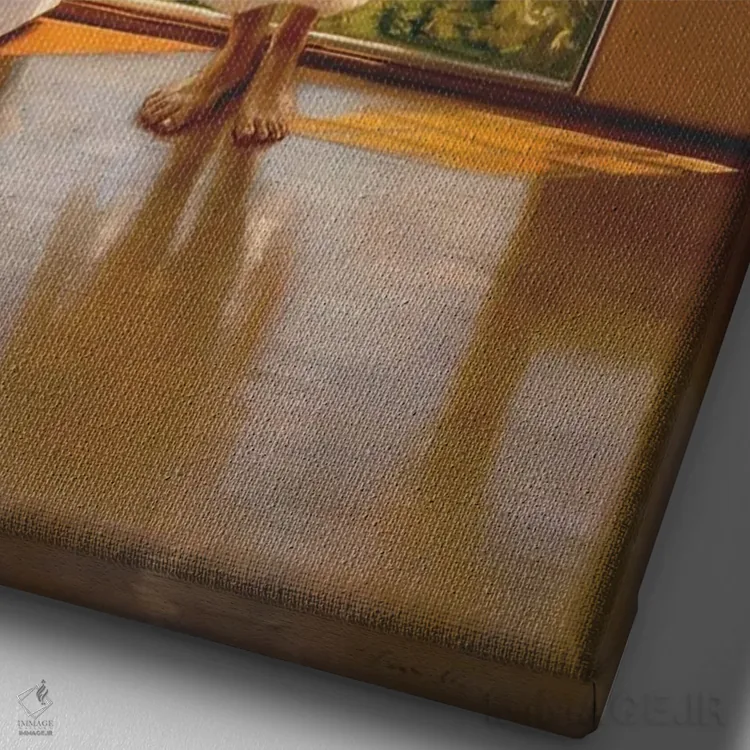 تابلو دکوراتیو صبحگاهان اوت اثر ایوان ویلسون - نمای نزدیک بافت بوم