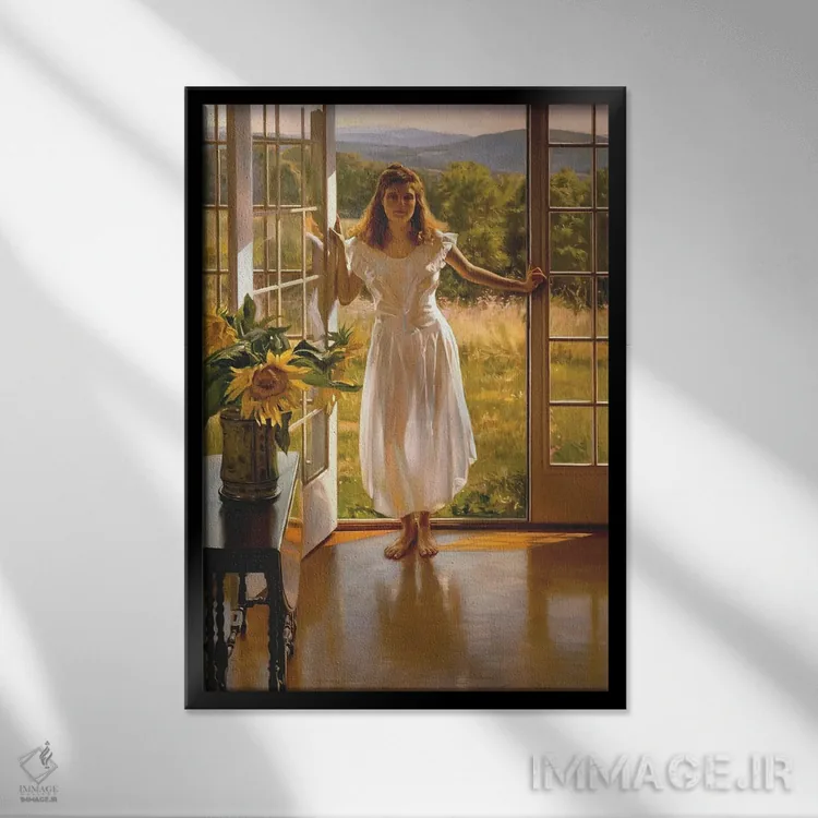 تابلو دکوراتیو صبحگاهان اوت اثر ایوان ویلسون - نمای قابدار مشکی