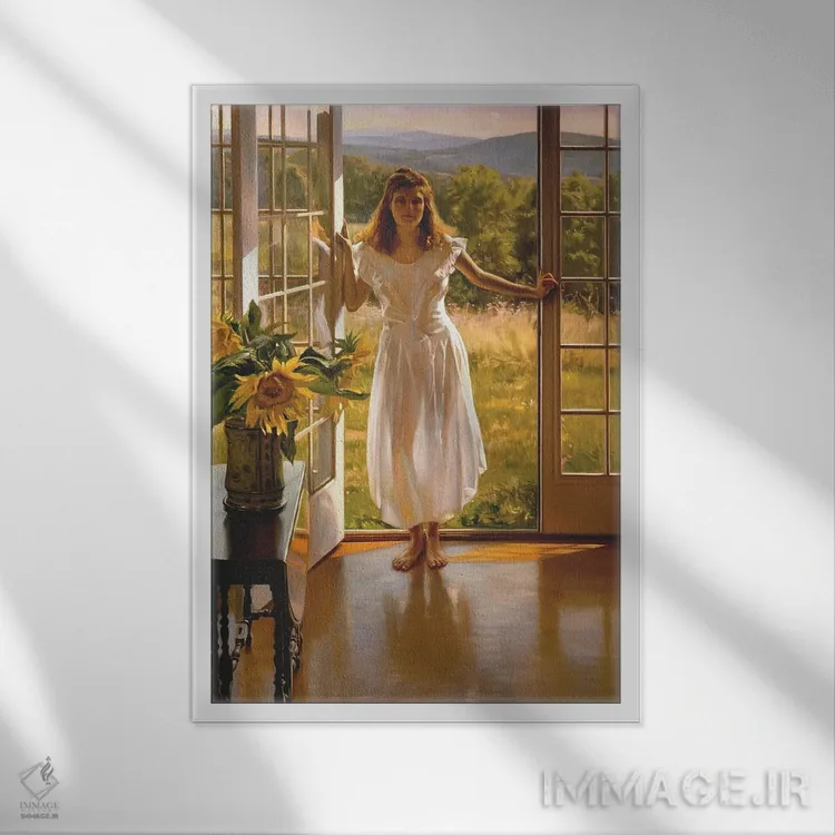 تابلو دکوراتیو صبحگاهان اوت اثر ایوان ویلسون - نمای قابدار سفید