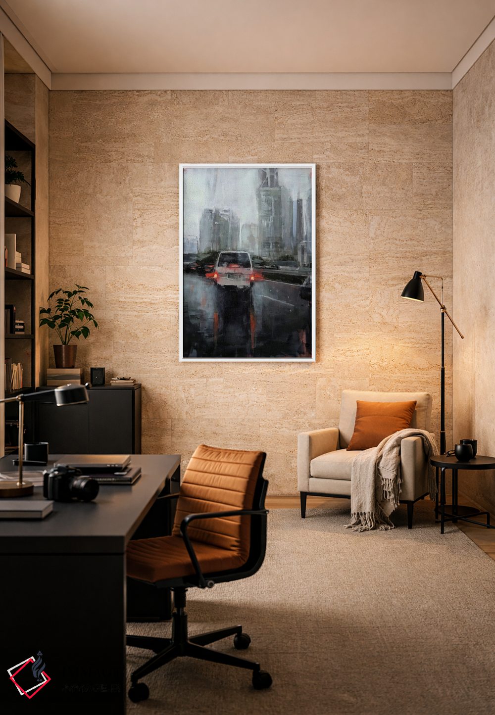 تابلو دکوراتیو باران در کل I اثر ادوارد وارکنتین - D5W