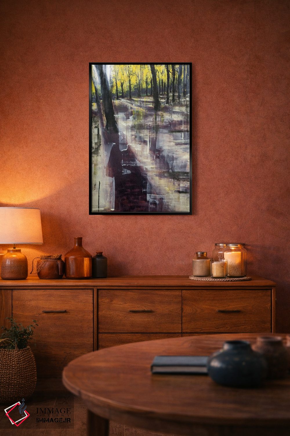 تابلو انتزاعی رنگ های پاییز اثر ادوارد وارکنتین - D6B