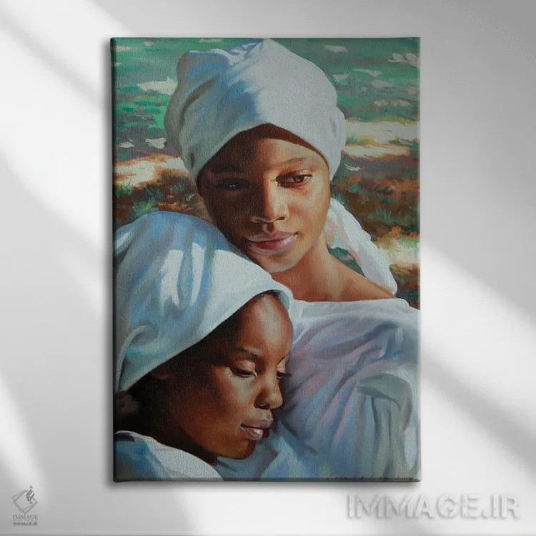 تابلو دکوراتیو خواهران غسل تعمید یافته اثر ایوان ویلسون - نمای روبهرو روی دیوار