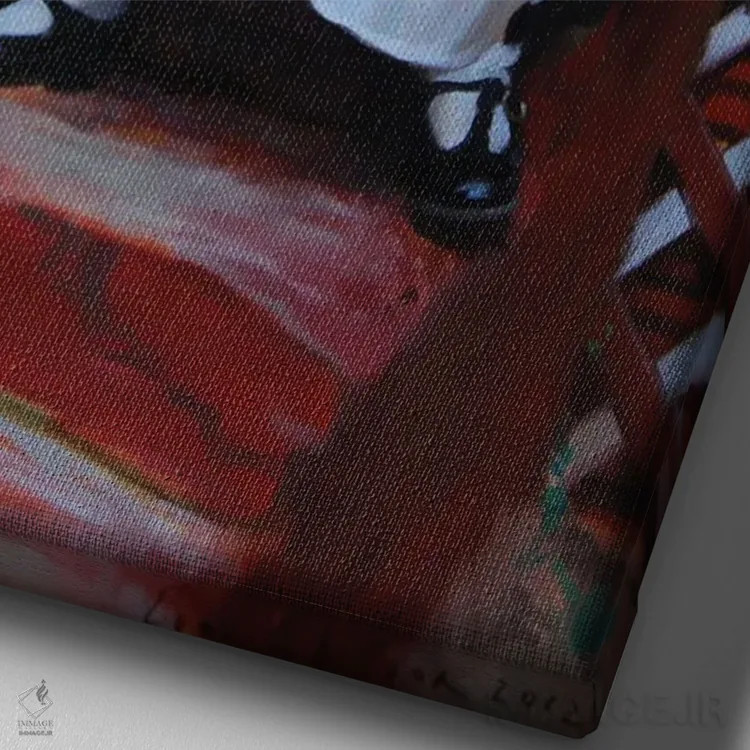 تابلو دکوراتیو ایوان مادربزرگ اثر ایوان ویلسون - نمای نزدیک بافت بوم