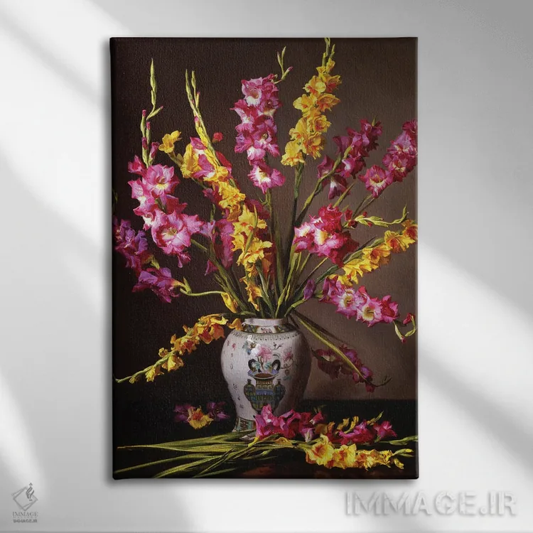 تابلو دکوراتیو گلدیولا اثر ایوان ویلسون - نمای روبهرو روی دیوار