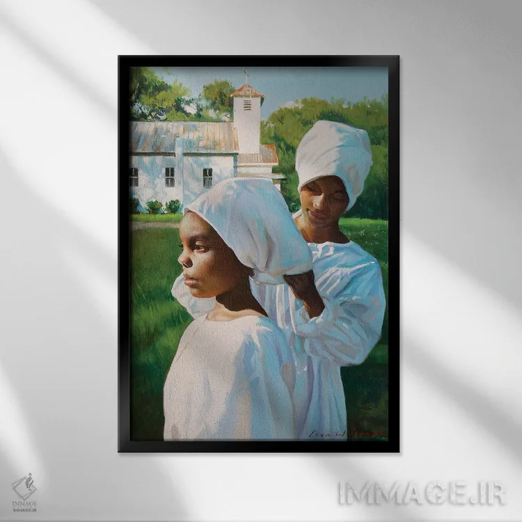 تابلو دکوراتیو تنظیمات لحظه آخری اثر ایوان ویلسون - نمای قابدار مشکی