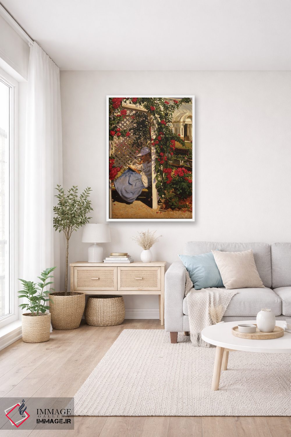 تابلو دکوراتیو باغ رز اثر ایوان ویلسون - D3W