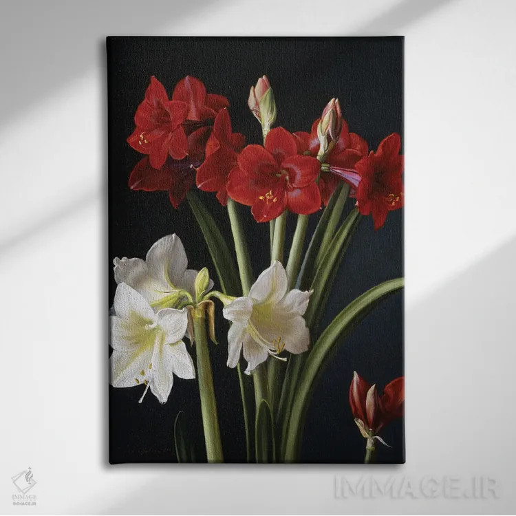 تابلو دکوراتیو آماریلیس اثر ایوان ویلسون - نمای روبهرو روی دیوار