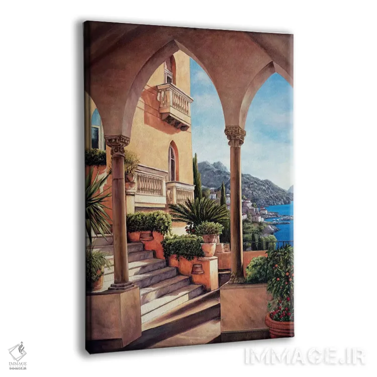 تابلو دکوراتیو پالازو در آمالفی اثر الیزابت رایت - نمای پرسپکتیو محصول